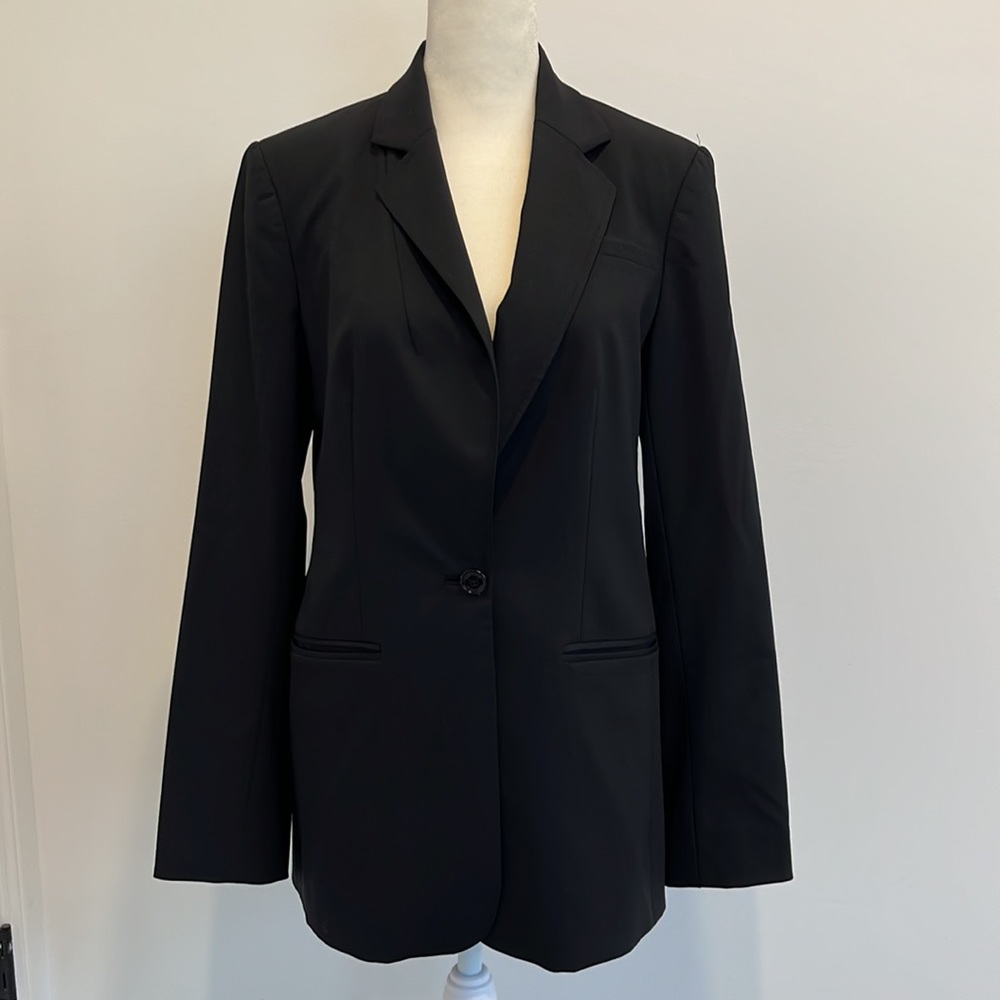 Tory Burch Single Button Wool and Spandex Blazer
